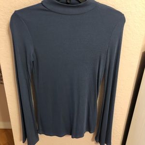 Abercrombie & Fitch Mock neck ribbed tee